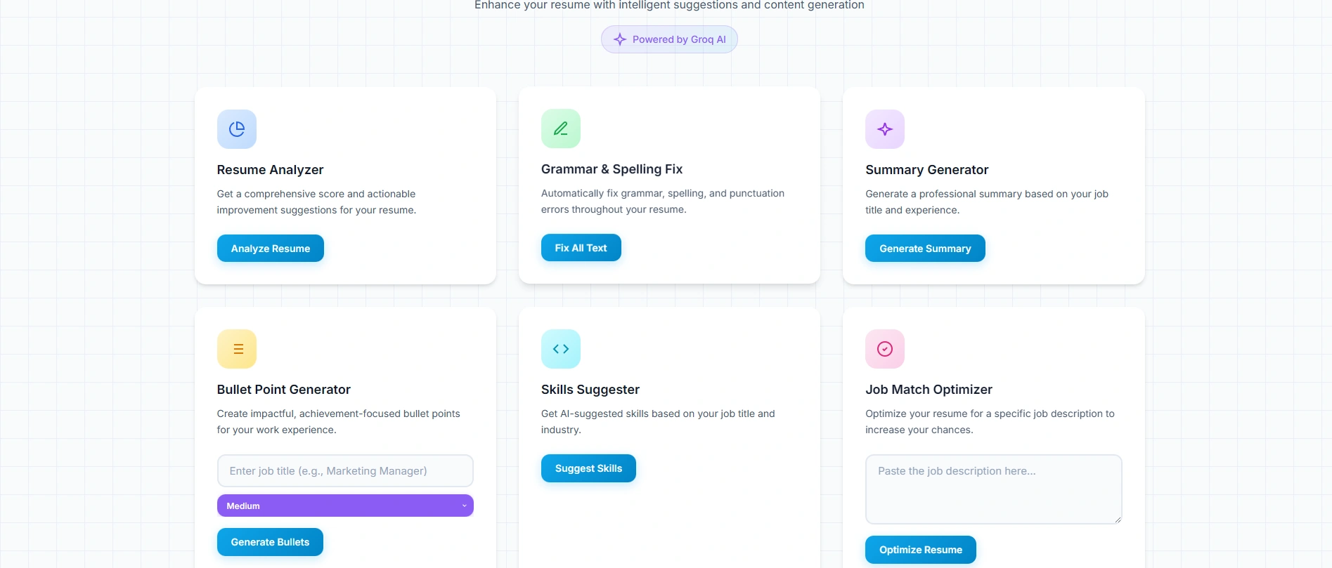 AiResumeCv project screenshot 2