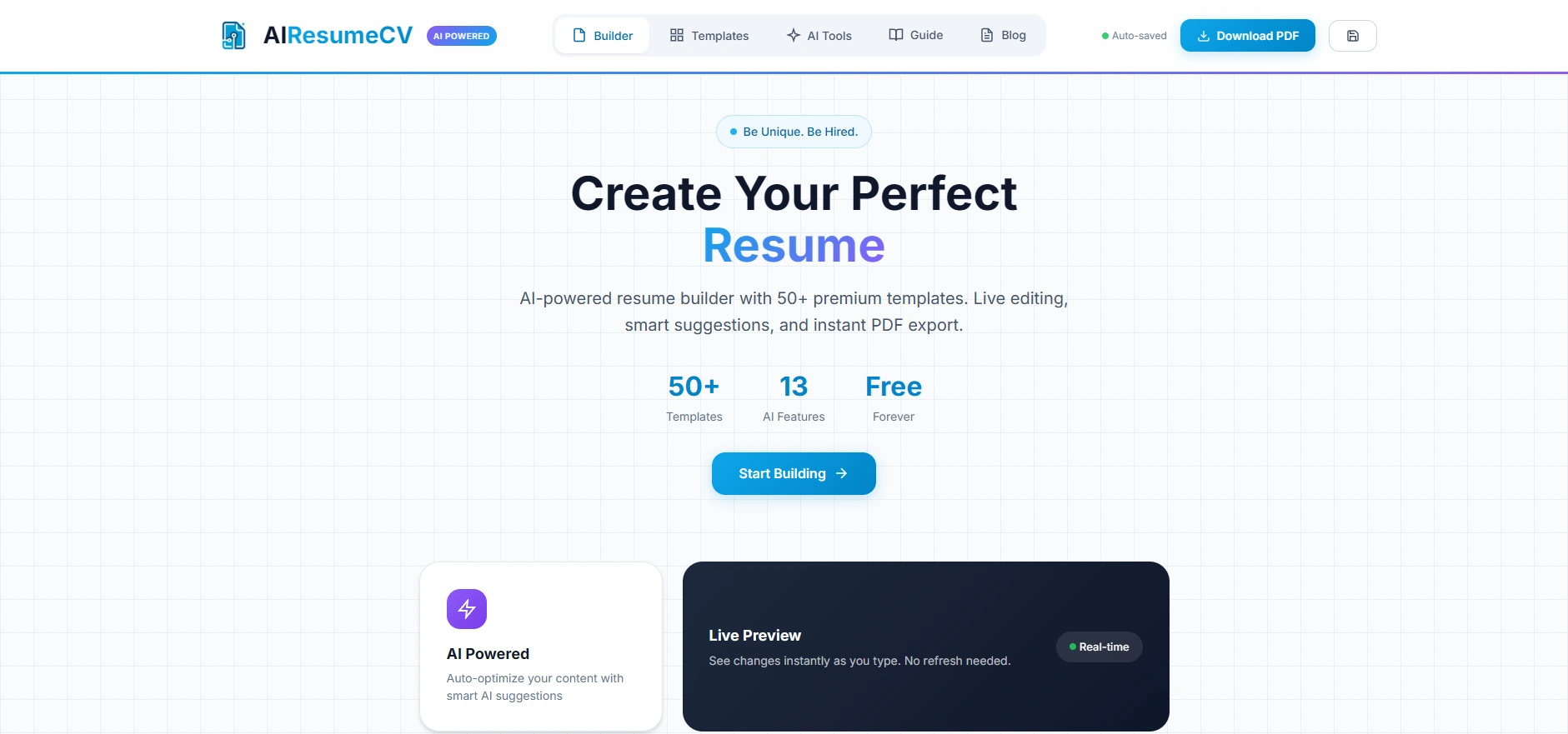 AiResumeCv project screenshot 1